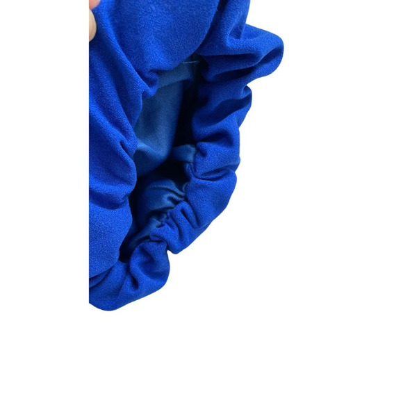 NIKIBIKI Women's Royal Blue Short Sleeve Sheath Dress Back Zip Size Small - Picture 12 of 14